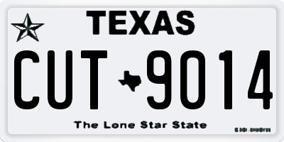 TX license plate CUT9014