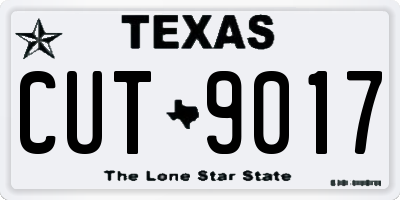 TX license plate CUT9017