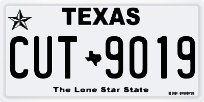 TX license plate CUT9019