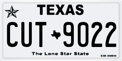 TX license plate CUT9022