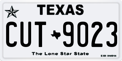 TX license plate CUT9023