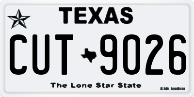 TX license plate CUT9026