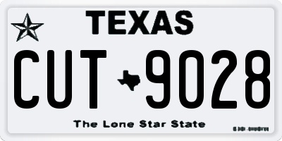TX license plate CUT9028