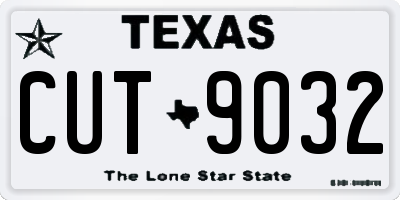 TX license plate CUT9032