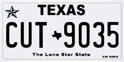TX license plate CUT9035