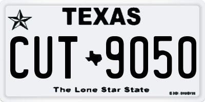TX license plate CUT9050