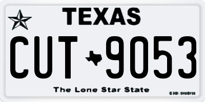 TX license plate CUT9053