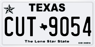 TX license plate CUT9054