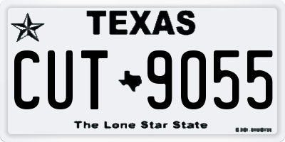 TX license plate CUT9055