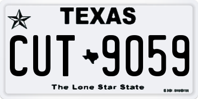 TX license plate CUT9059