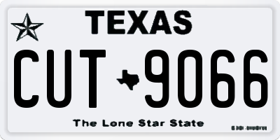 TX license plate CUT9066