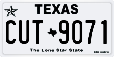TX license plate CUT9071
