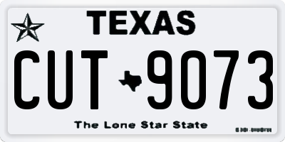 TX license plate CUT9073