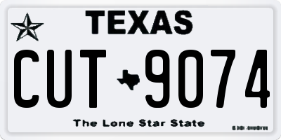 TX license plate CUT9074