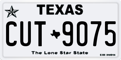 TX license plate CUT9075