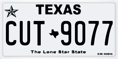 TX license plate CUT9077