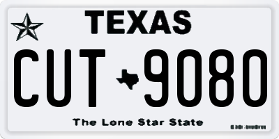TX license plate CUT9080