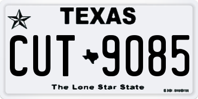 TX license plate CUT9085