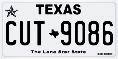 TX license plate CUT9086