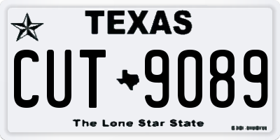 TX license plate CUT9089