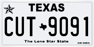 TX license plate CUT9091