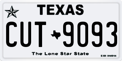 TX license plate CUT9093