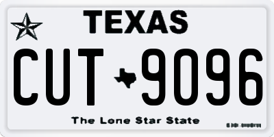 TX license plate CUT9096