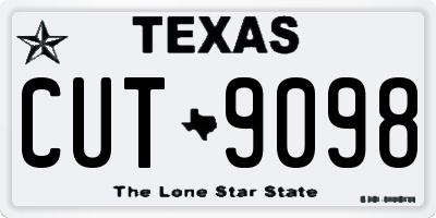 TX license plate CUT9098