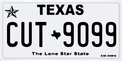 TX license plate CUT9099