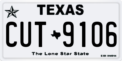 TX license plate CUT9106