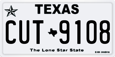 TX license plate CUT9108