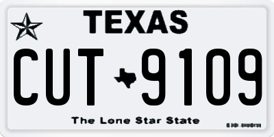 TX license plate CUT9109