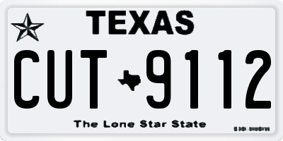 TX license plate CUT9112