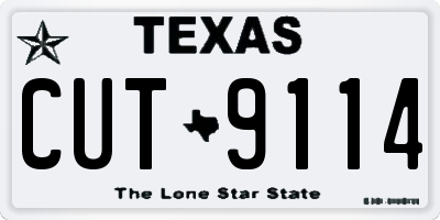 TX license plate CUT9114