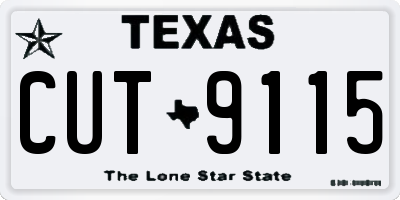TX license plate CUT9115