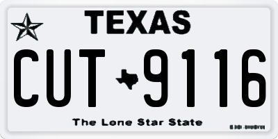 TX license plate CUT9116
