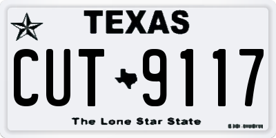 TX license plate CUT9117