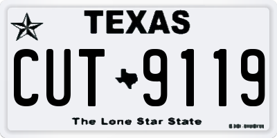 TX license plate CUT9119