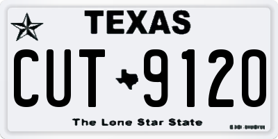 TX license plate CUT9120
