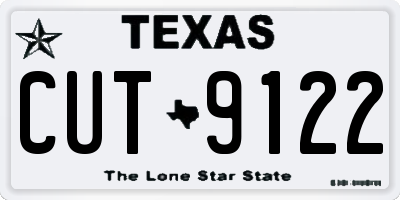 TX license plate CUT9122