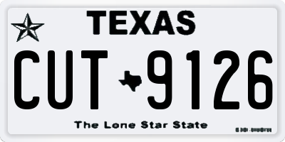 TX license plate CUT9126