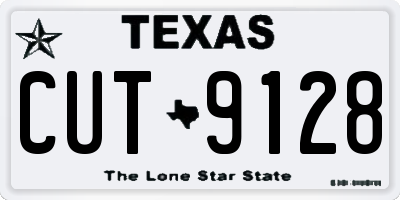 TX license plate CUT9128