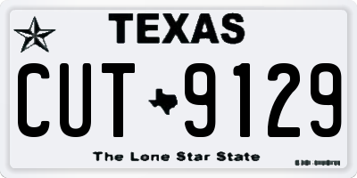 TX license plate CUT9129
