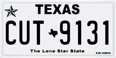TX license plate CUT9131