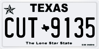 TX license plate CUT9135