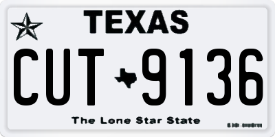 TX license plate CUT9136