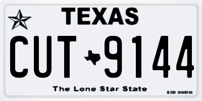 TX license plate CUT9144