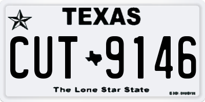 TX license plate CUT9146