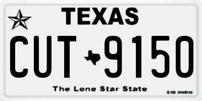 TX license plate CUT9150
