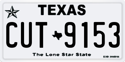 TX license plate CUT9153